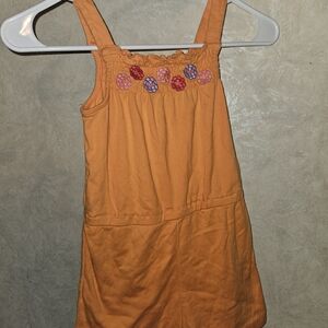 Gymboree Orange Bodysuit with Floral Accents